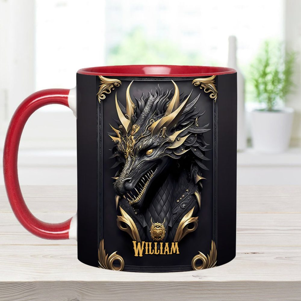 Black Dragon - Personalized Dragon Accent Mug - Image 10