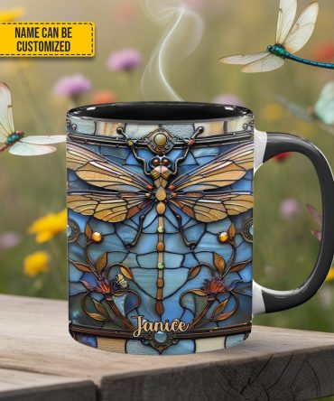Love Dragonfly - Personalized Dragonfly Accent Mug
