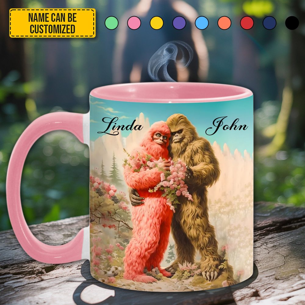 Bigfoot Lovers Anniversary – Personalized Bigfoot Accent Mug - Image 2