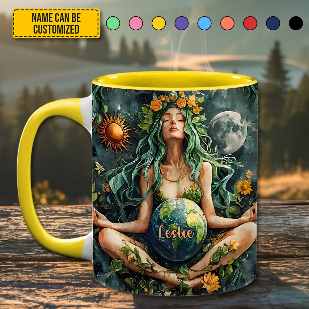 Personalized Mother Earth Goddess Accent Mug - Image 3