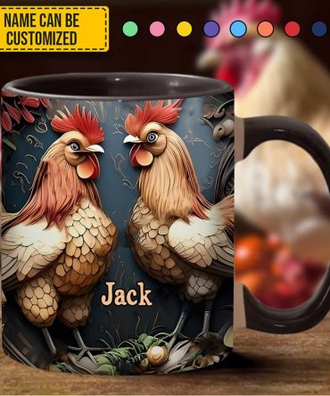 Chicken Accent Mug - Personalized Accent Mug