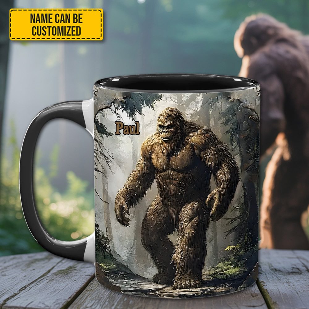 Forest Legend – Personalized Funny Bigfoot Accent Mug - Image 4