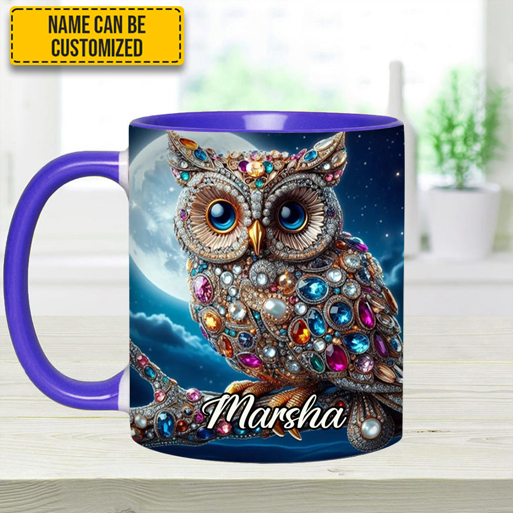 Dark Owl - Personalized Owl Accent Mug - Image 12