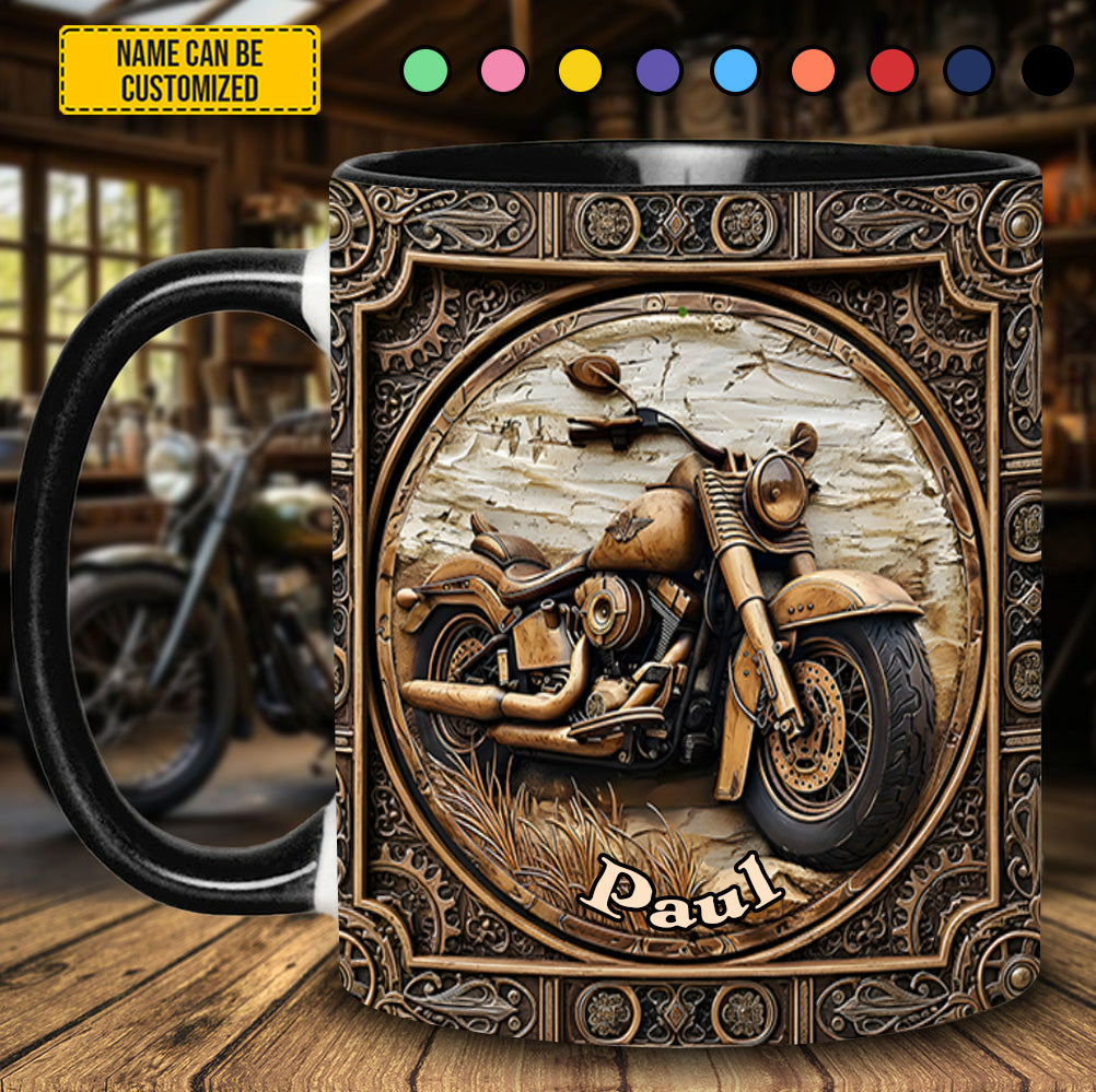 Biker Accent Mug - Personalized Biker Accent Mug - Image 2