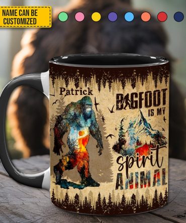 Bigfoot Is My Spirit Animal – Personalized Sasquatch Accent Mug