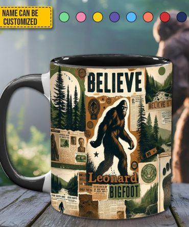 Believe Bigfoot – Personalized Sasquatch Accent Mug