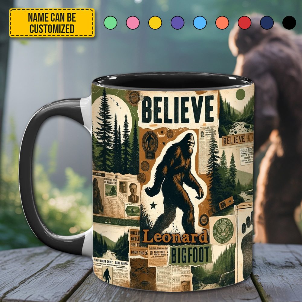 Believe Bigfoot – Personalized Sasquatch Accent Mug