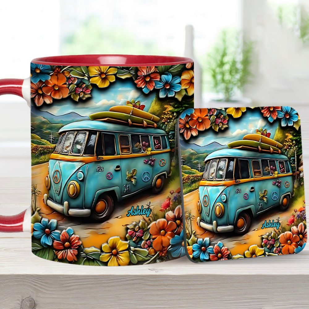 Hippie Van - Personalized Hippie Accent Mug - Image 10