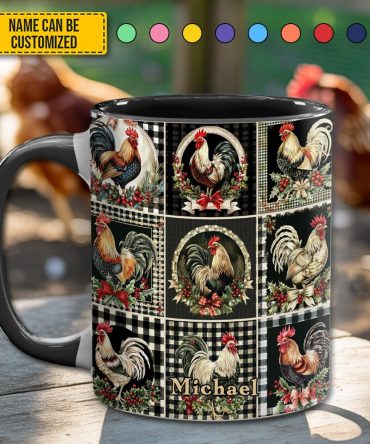 Chicken Collection Accent Mug - Personalized Chicken Accent Mug