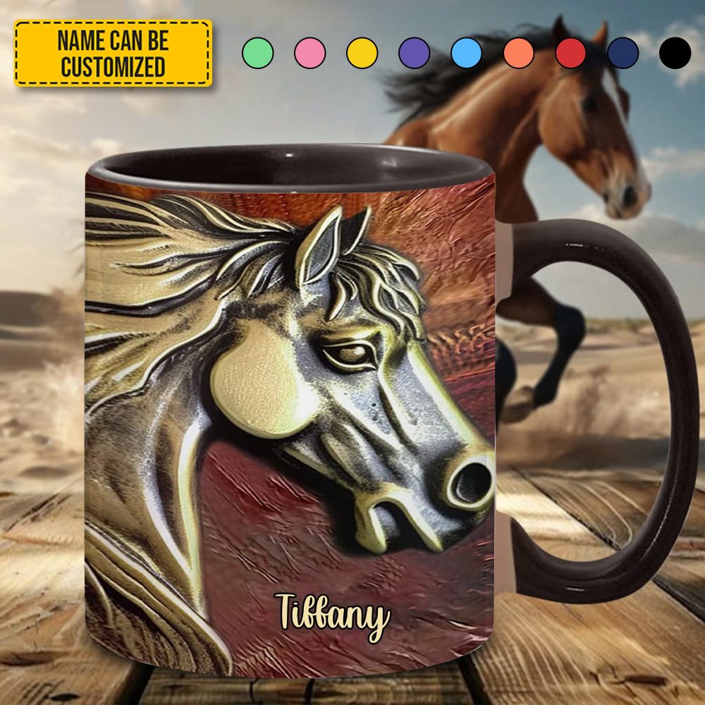 Life Is Better With A Horse - Personalized Accent Mug - Image 3