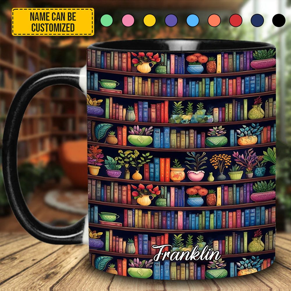 Bookish Floral - Personalized Accent Mug