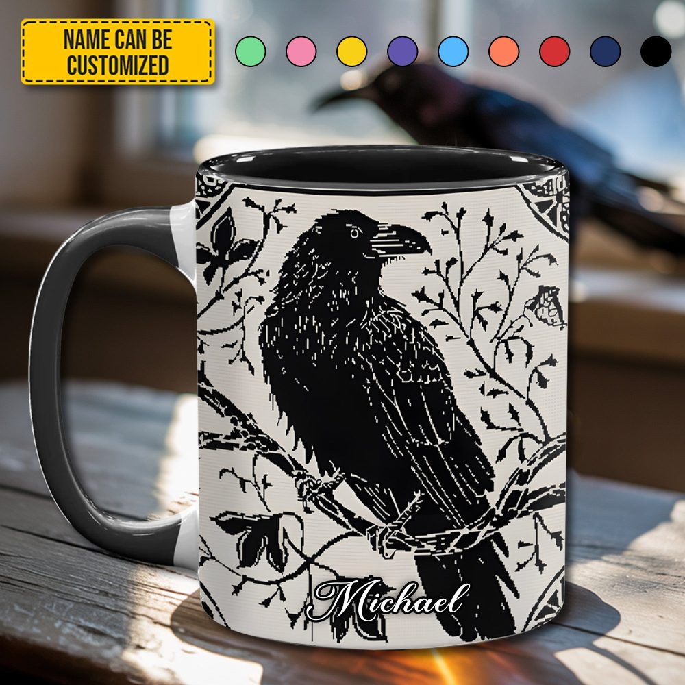 Raven Whisper - Personalized Accent Mug