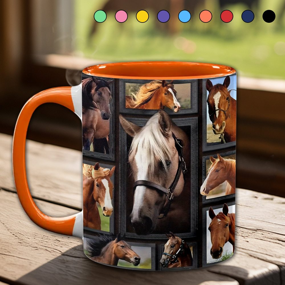 Loves Horses - Horse Accent Mug - Image 10