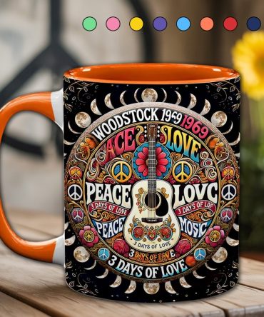 Peace Music - Personalized Hippie Accent Mug