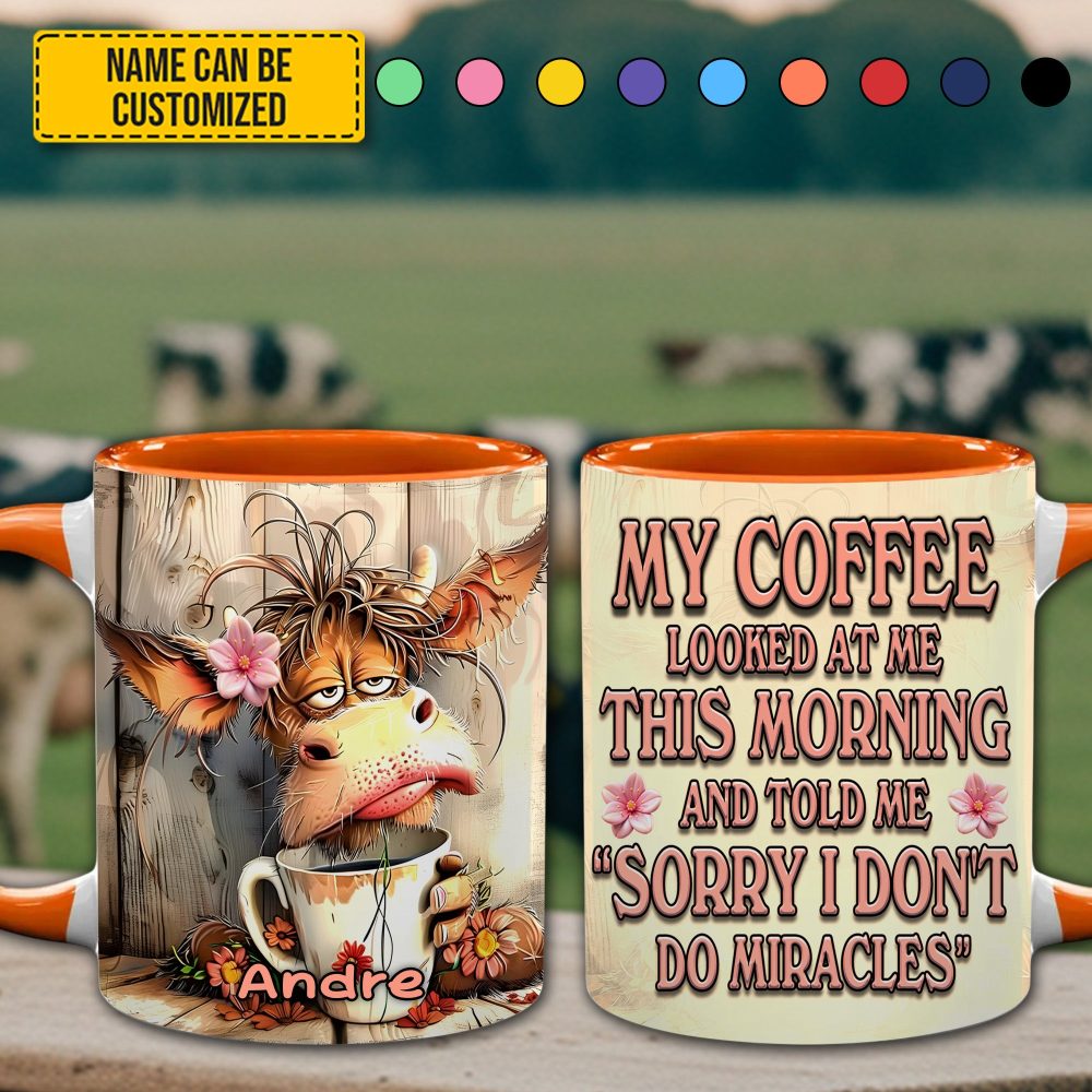Cow Funny Accent Mug - Personalized Accent Mug