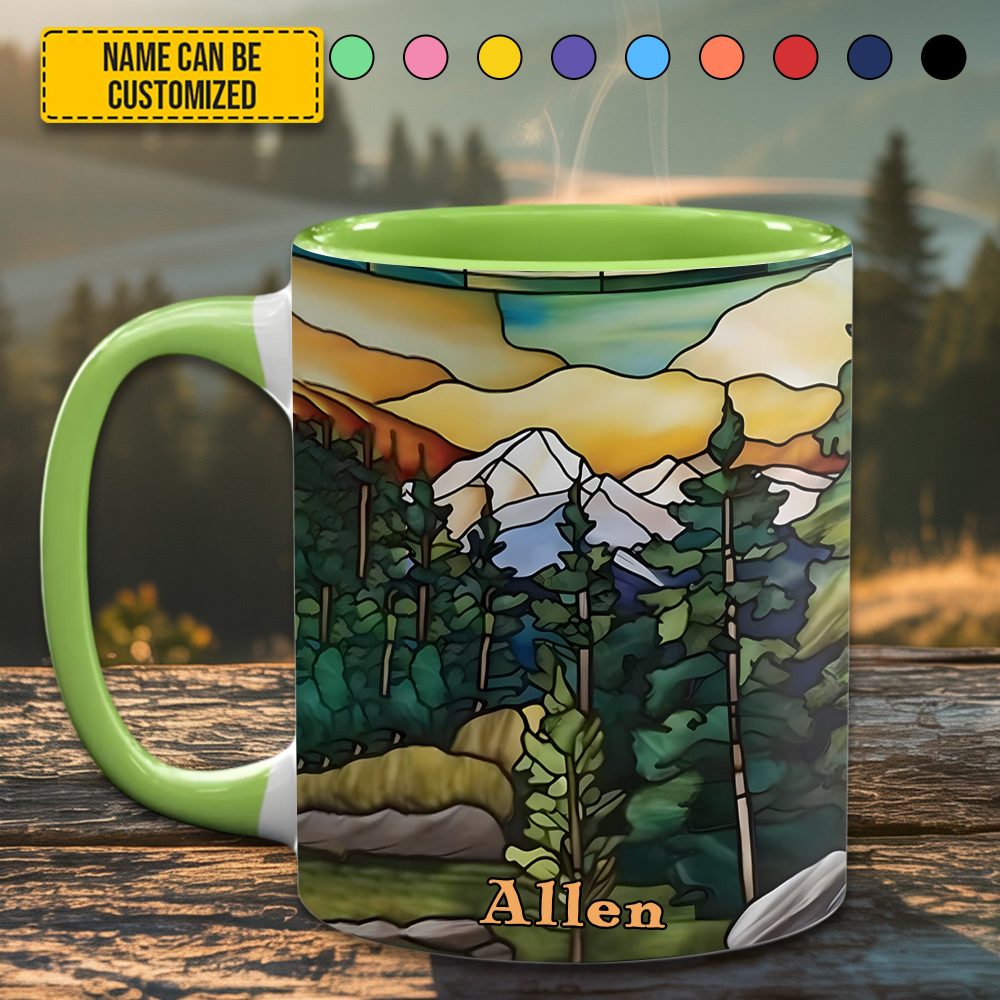 Personalized Mountains Accent Mug - Image 2