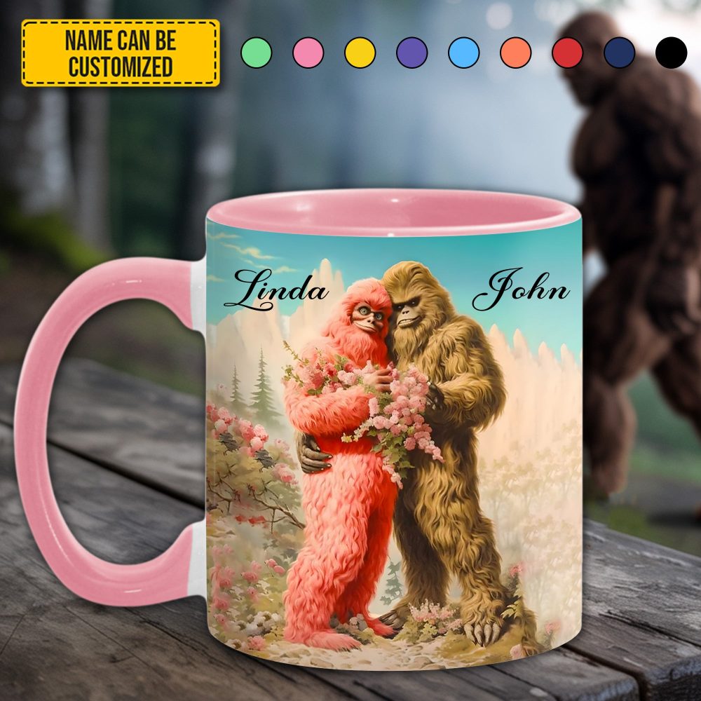 Bigfoot Lovers Anniversary – Personalized Bigfoot Accent Mug - Image 4