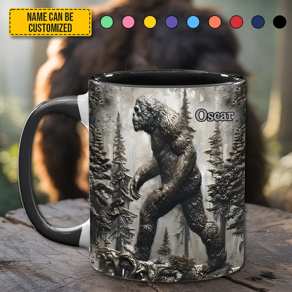 Legend In The Trees – Personalized Sasquatch/Bigfoot Accent Mug - Image 2