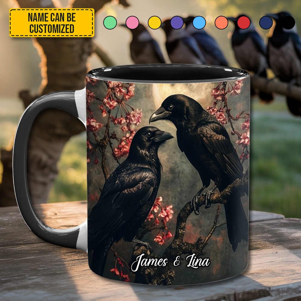 Personalized Raven Couple Accent Mug - Image 6