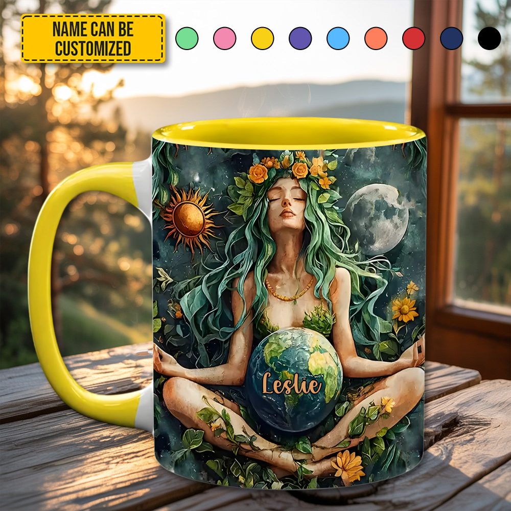 Personalized Mother Earth Goddess Accent Mug - Image 4