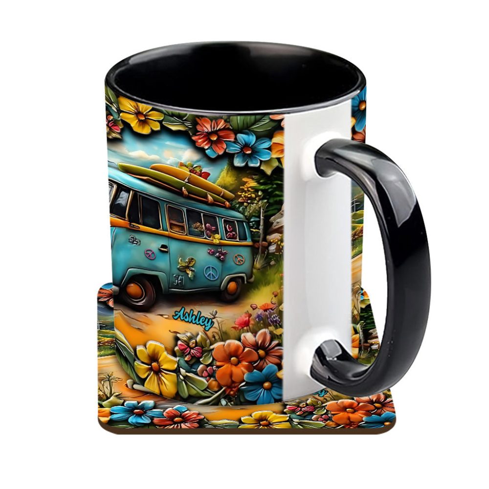 Hippie Van - Personalized Hippie Accent Mug - Image 11