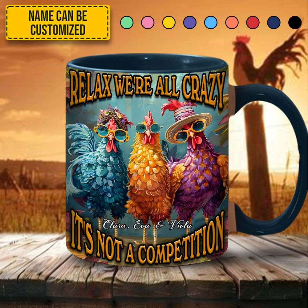 Chicken Accent Mug - Personalized Accent Mug - Image 3