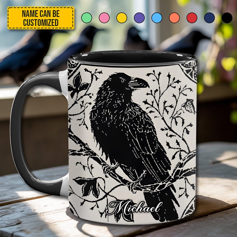 Raven Whisper - Personalized Accent Mug - Image 2