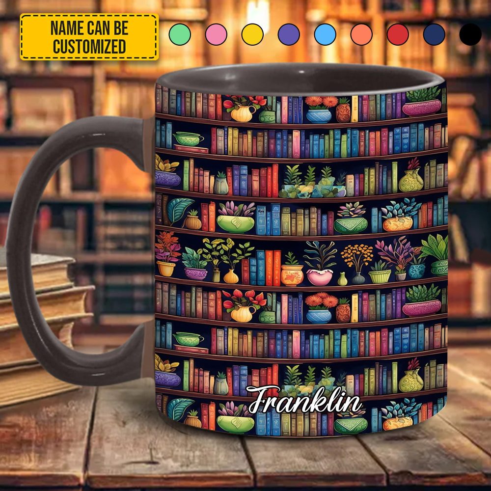 Bookish Floral - Personalized Accent Mug - Image 2