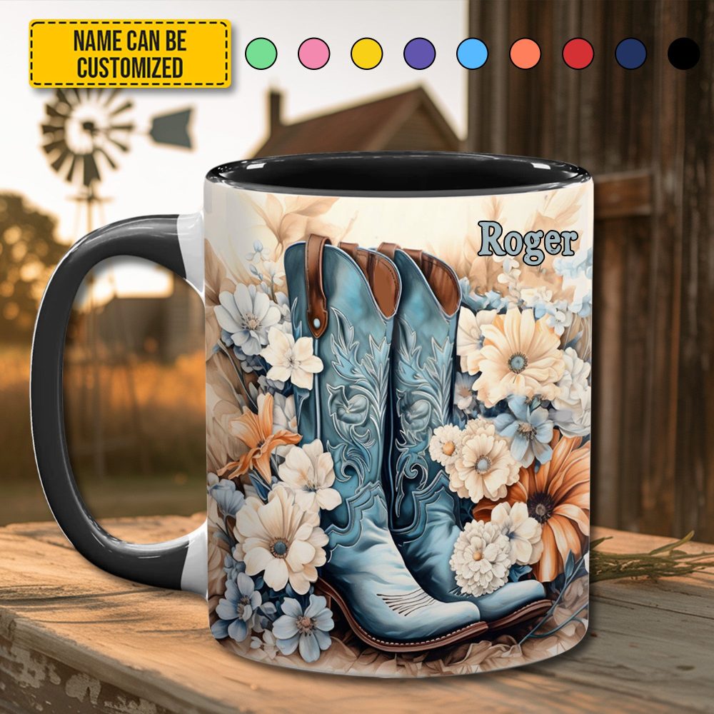 Country Girl - Personalized Accent Mug - Image 3
