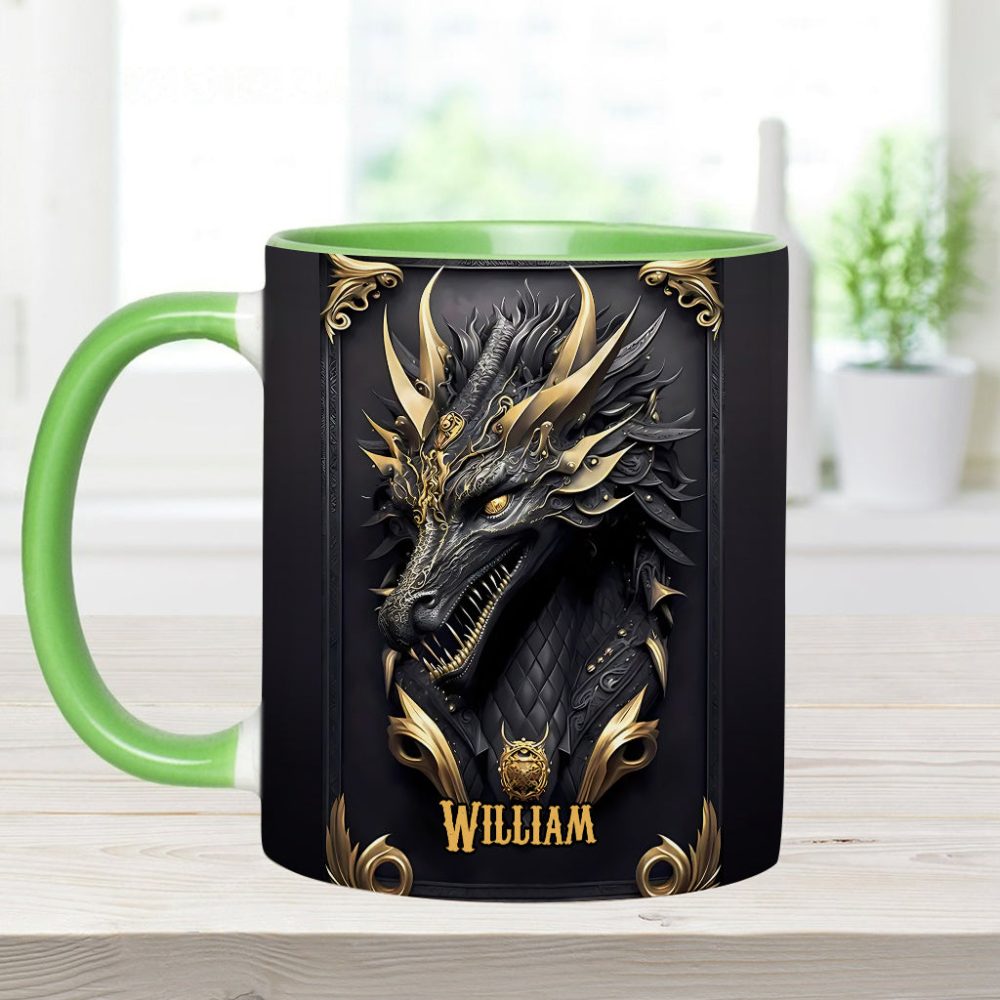 Black Dragon - Personalized Dragon Accent Mug - Image 11