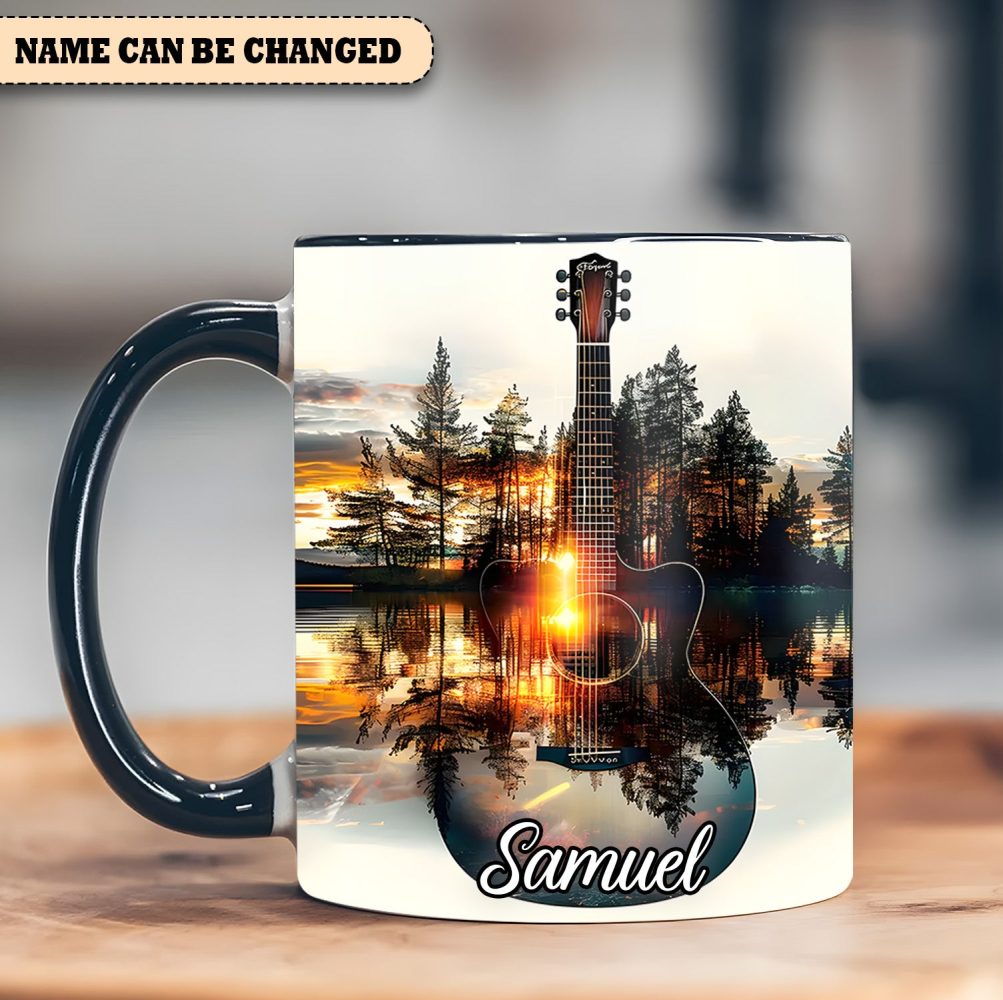 Fantasy Guitar – Personalized Guitar Accent Mug - Image 4