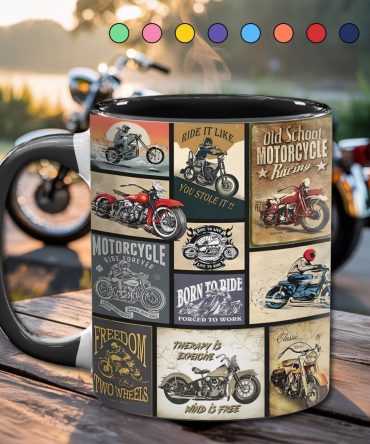 Backroad Memories Vintage Motorcycle Accent Mug
