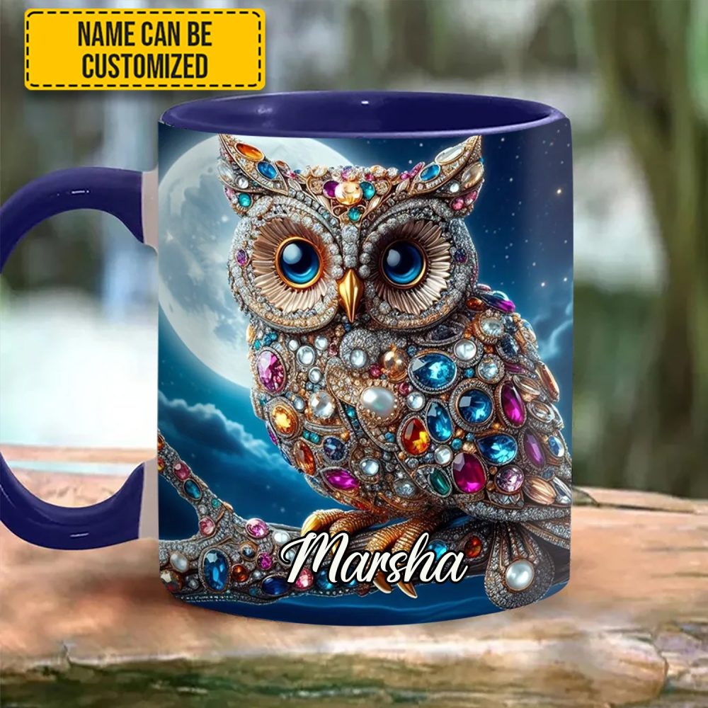 Dark Owl - Personalized Owl Accent Mug - Image 2