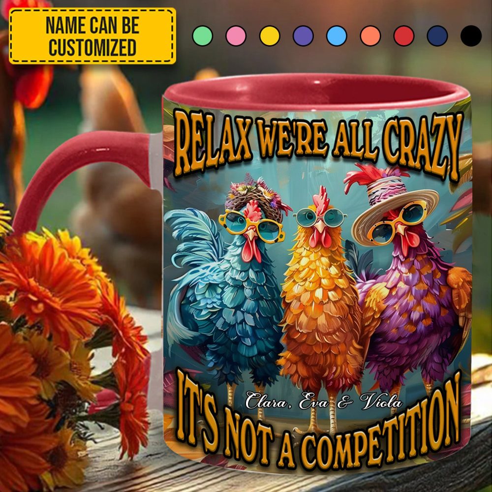 Chicken Accent Mug - Personalized Accent Mug - Image 4