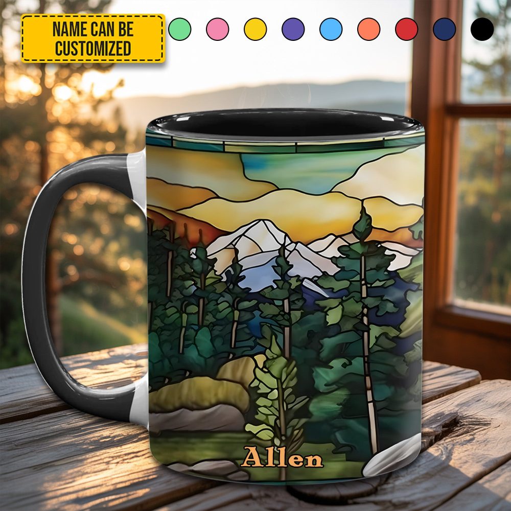 Personalized Mountains Accent Mug - Image 3