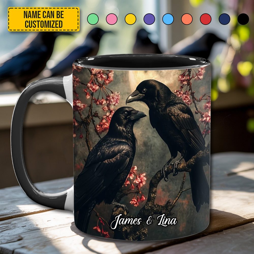 Personalized Raven Couple Accent Mug - Image 8