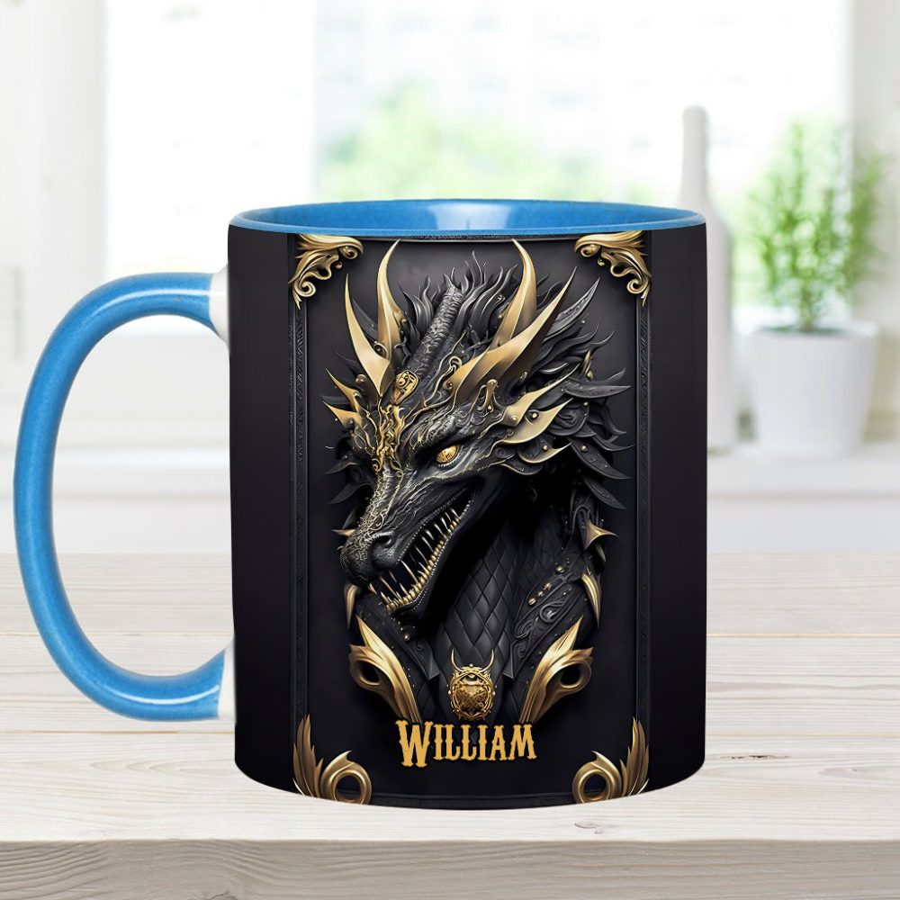 Black Dragon - Personalized Dragon Accent Mug - Image 12