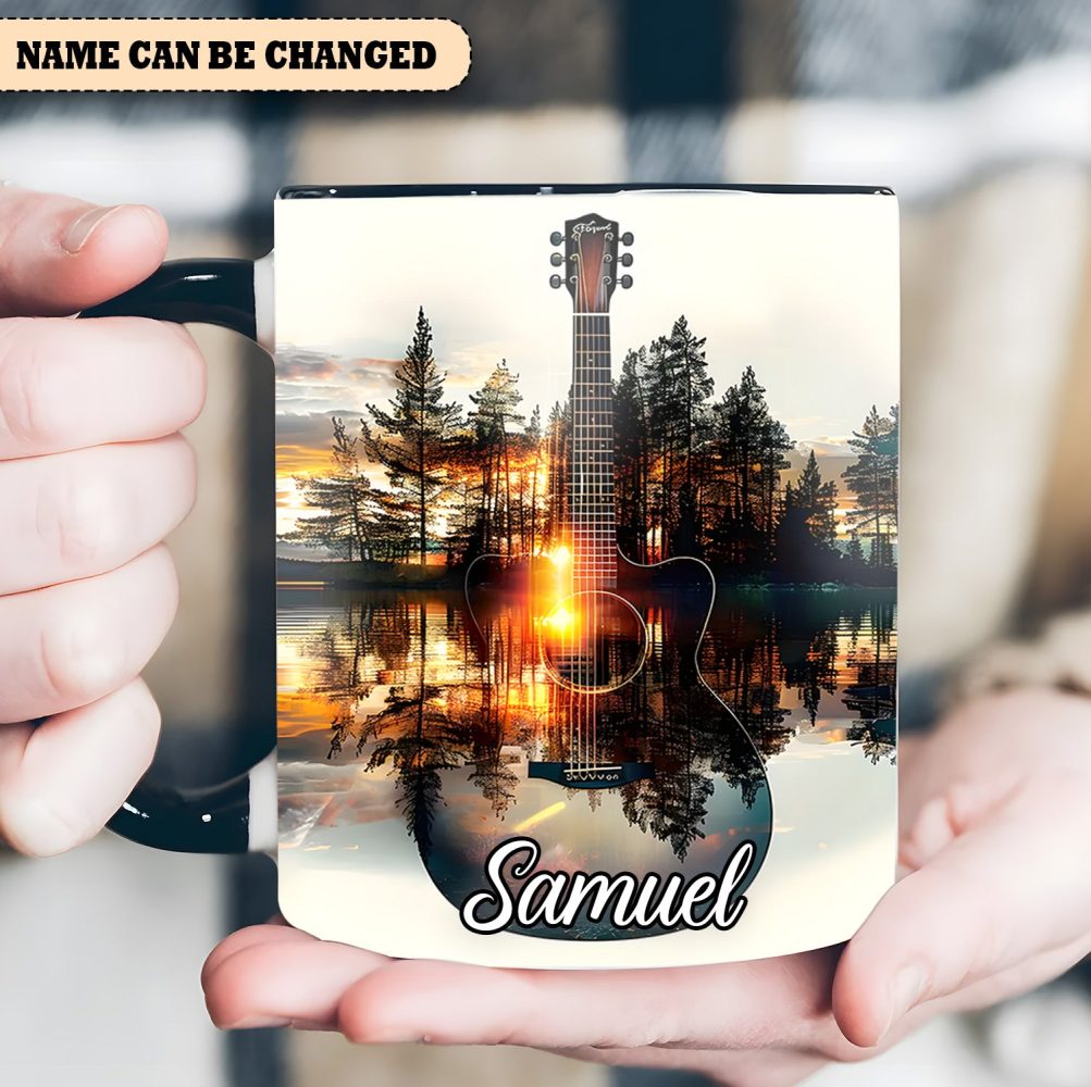 Fantasy Guitar – Personalized Guitar Accent Mug - Image 3