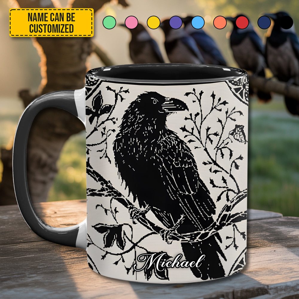 Raven Whisper - Personalized Accent Mug - Image 3