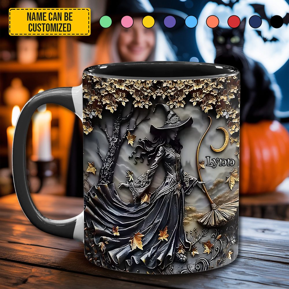 Autumn Witch - Personalized Witch Accent Mug - Image 3