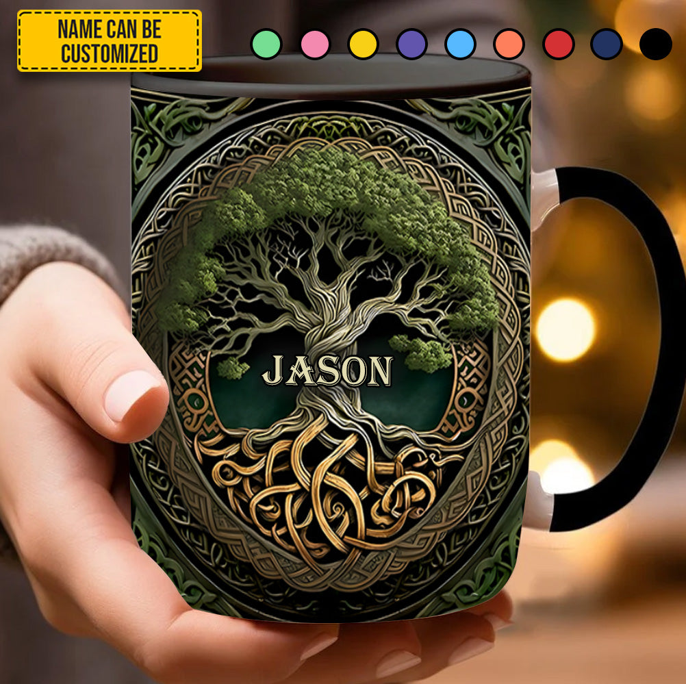 Personalized Celtic Tree Of Life Accent Mug - Image 5