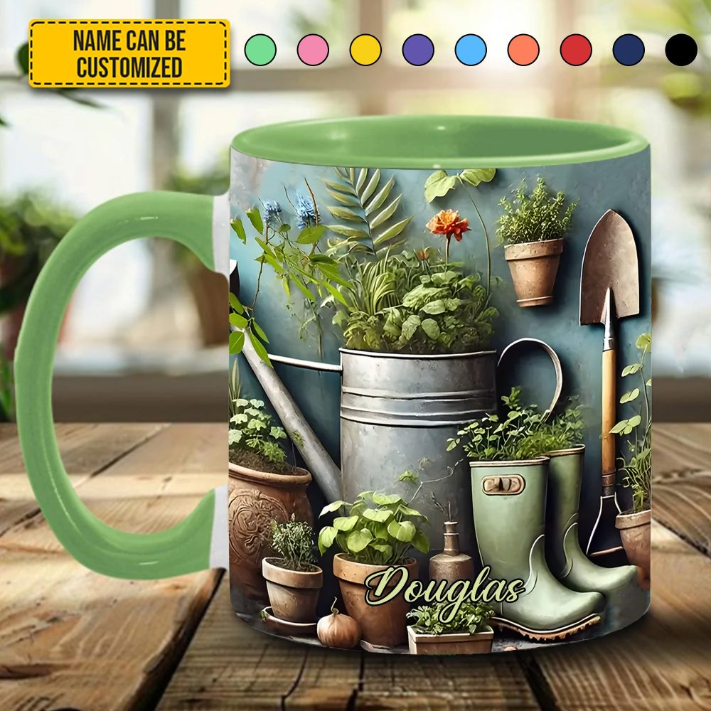 Garden Plant - Personalized Gardening Accent Mug - Image 4