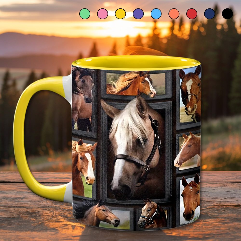 Loves Horses - Horse Accent Mug - Image 11