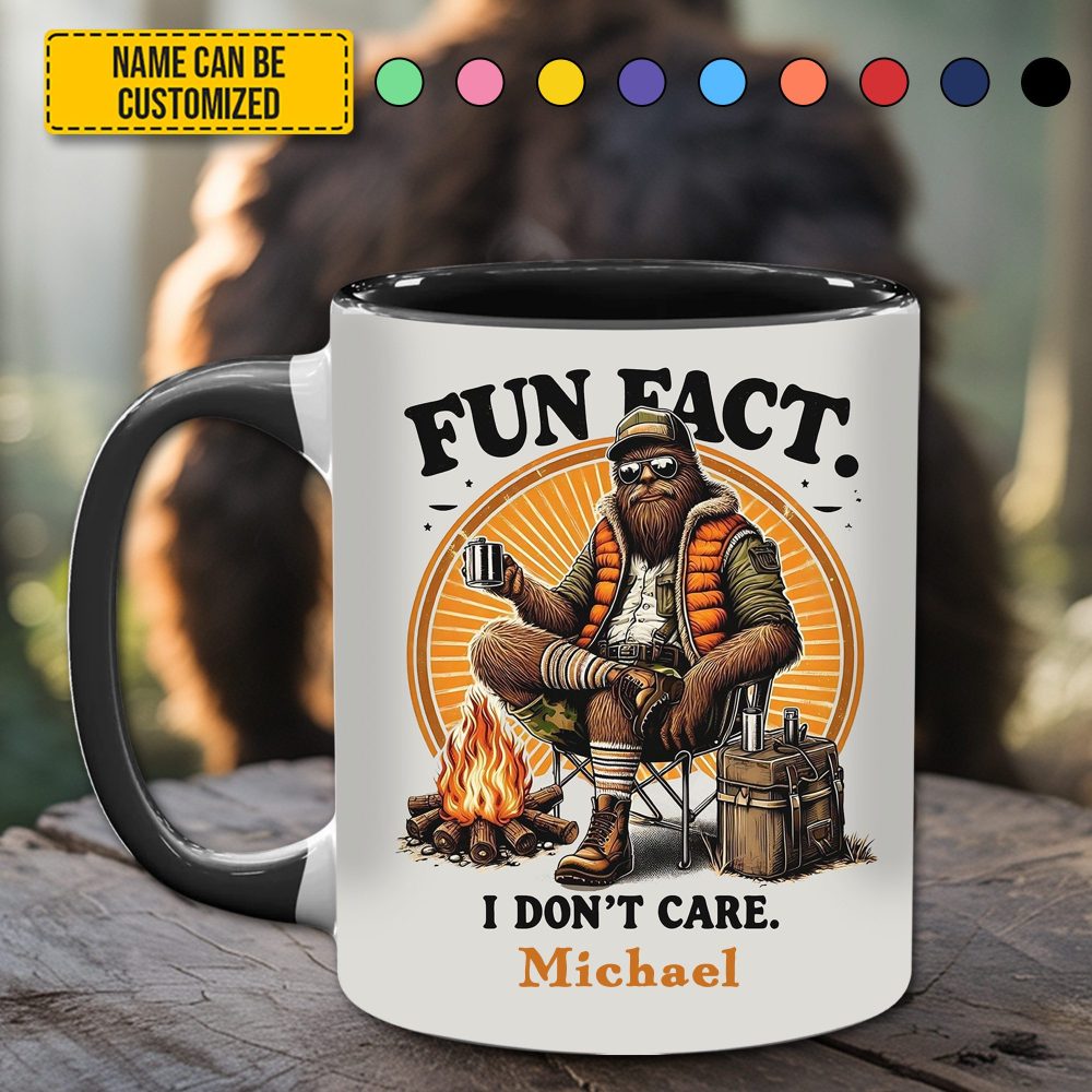Chill & Don’T Care – Personalized Sasquatch Accent Mug - Image 2