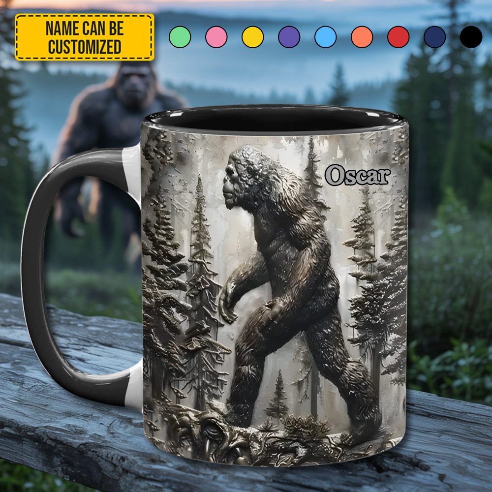 Legend In The Trees – Personalized Sasquatch/Bigfoot Accent Mug - Image 4