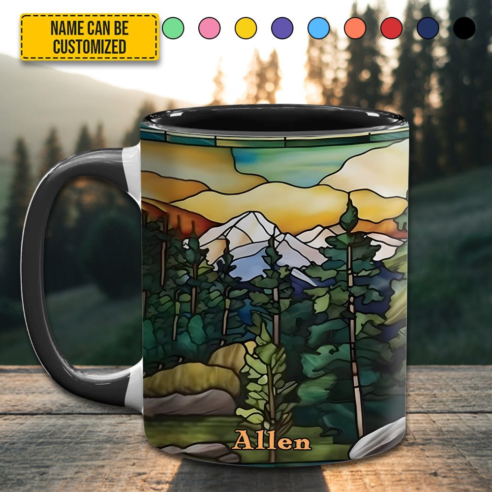 Personalized Mountains Accent Mug - Image 4