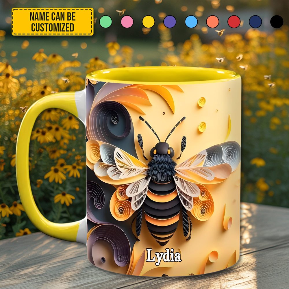 Love Bee - Personalized Bee Accent Mug
