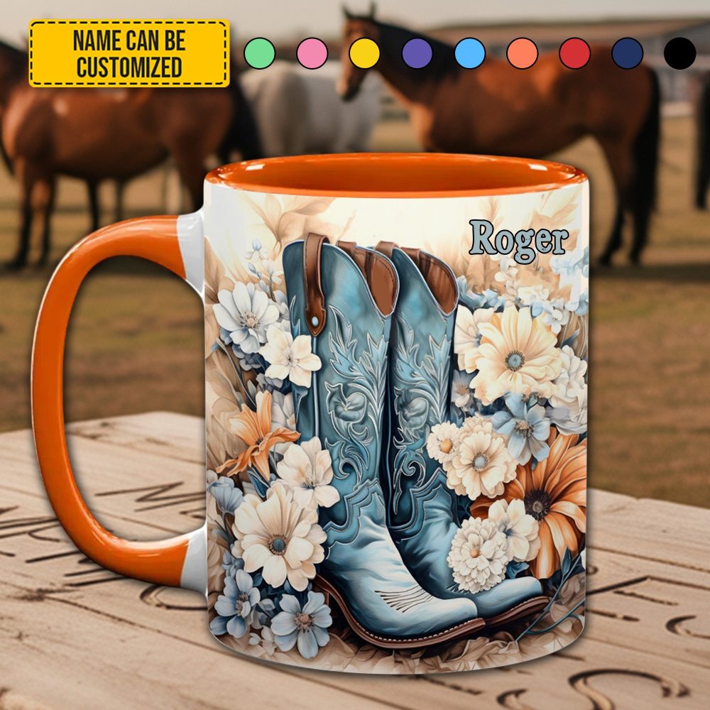 Country Girl - Personalized Accent Mug - Image 4