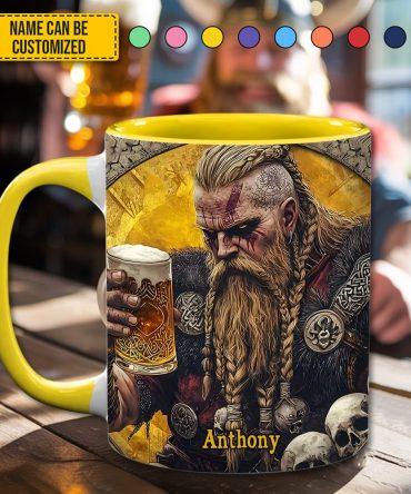 Skål, Warrior – Personalized Viking Beer Accent Mug