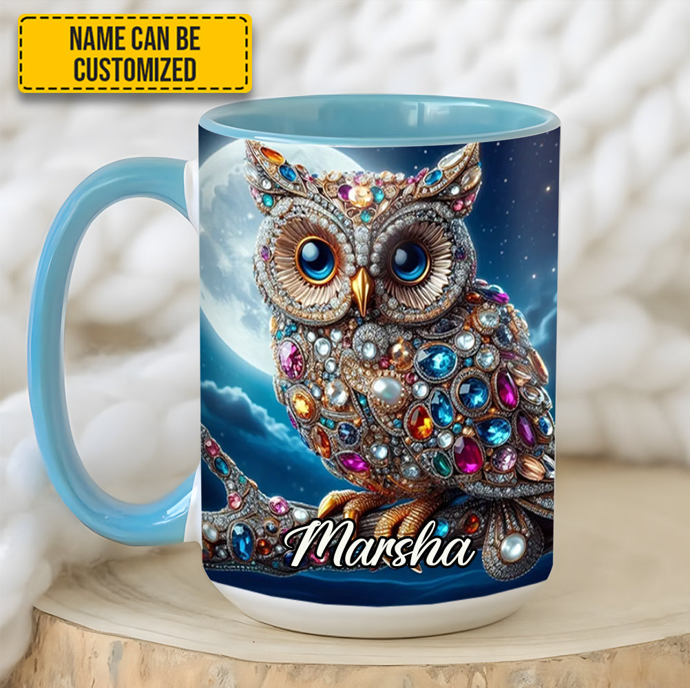 Dark Owl - Personalized Owl Accent Mug - Image 3